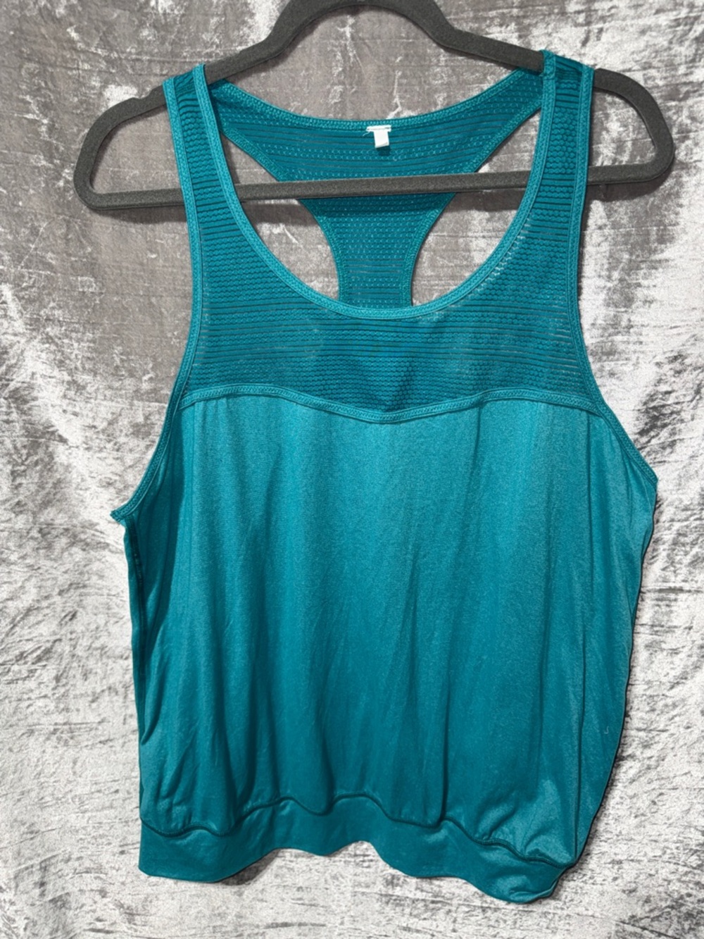 American Eagle Outfitters Teal Mesh Yoke Racerback Tank